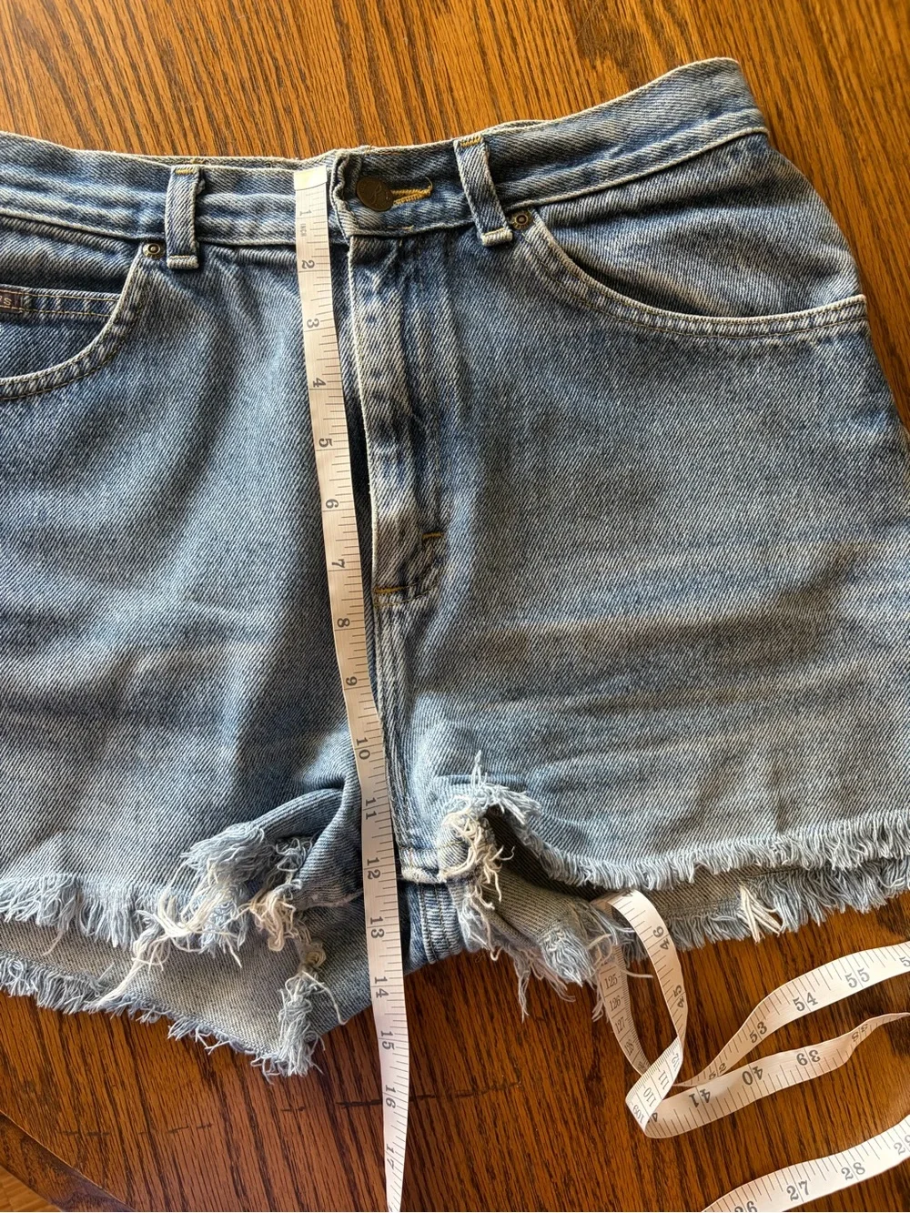 Riders by Lee Women's Light Blue Denim Cutoff Shorts with raw hem